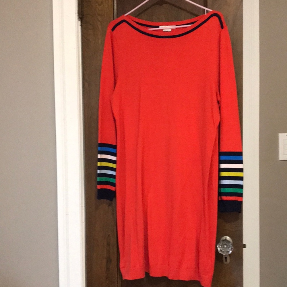 Red boden sweater dress
